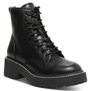 Madden Girl Carra Lace-Up Lug Sole Combat Boots